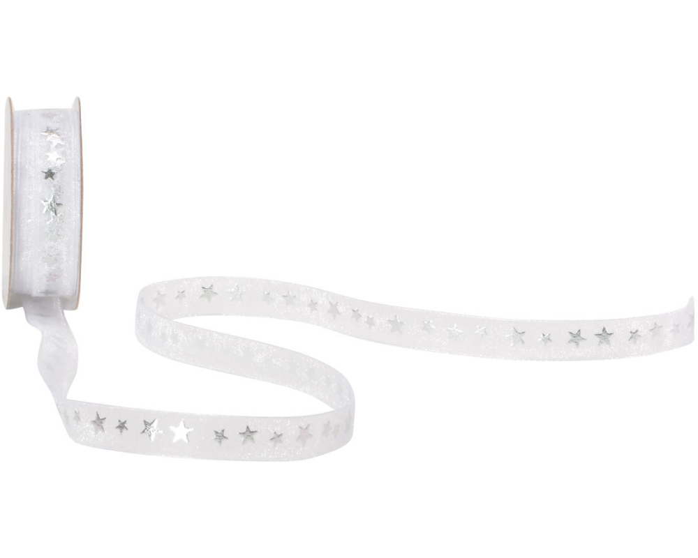 SPYK Band Cubino Stellare 1596.1064 10mmx4 m Weiss-Silber
