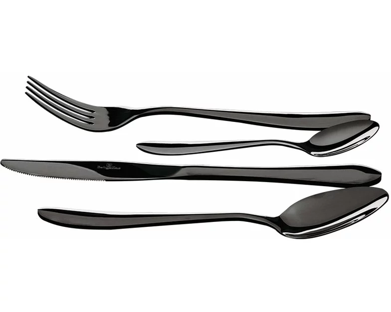 Berlinger Haus 4-tlg. Besteck-Set mit Reisetasche schwarz