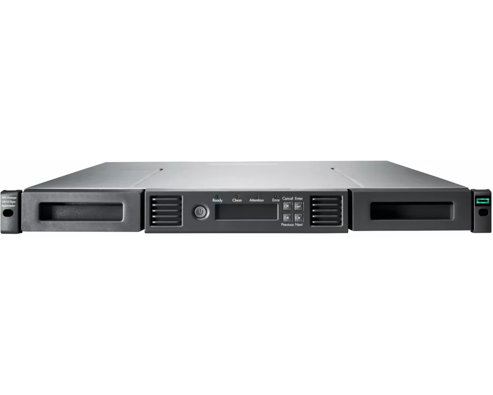 HPE Storage MSL 1/8, Tape Autoloader, 1x MSL LTO-9, SAS Drive, 5x, LTO-9 45TB, Data Cartridges