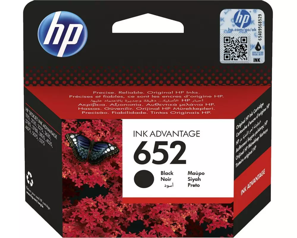HP Tinte Nr. 652 (F6V25AE) Black