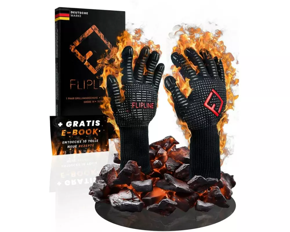 Flipline Grillhandschuh M Schwarz