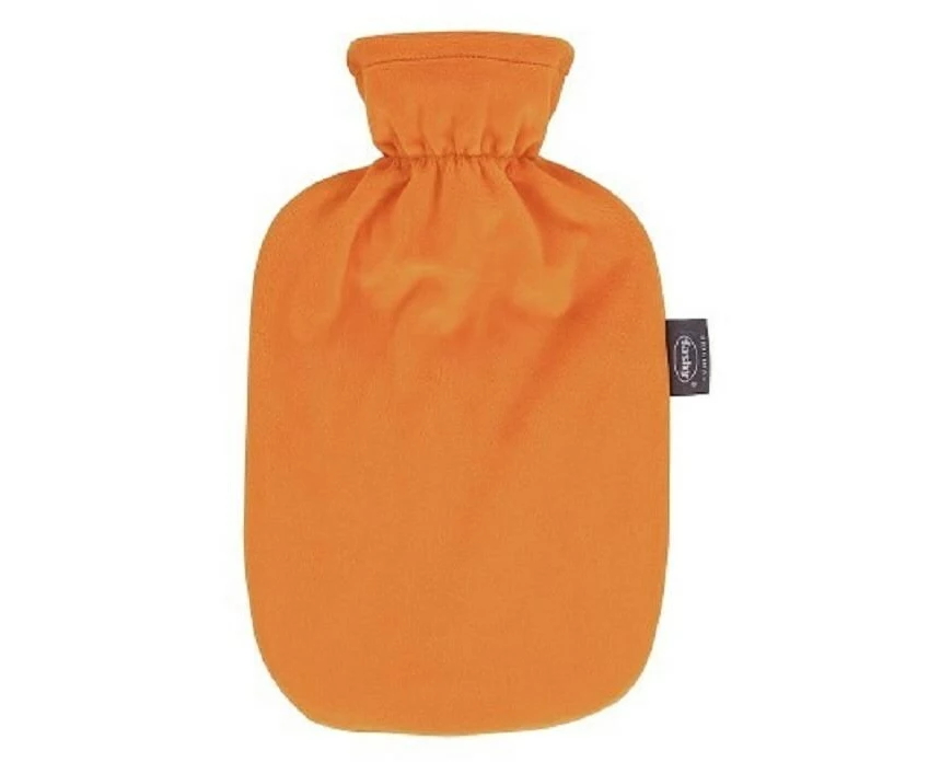 Suprima Fashy Wärmflache 2 L mit Flauschbezug, orange