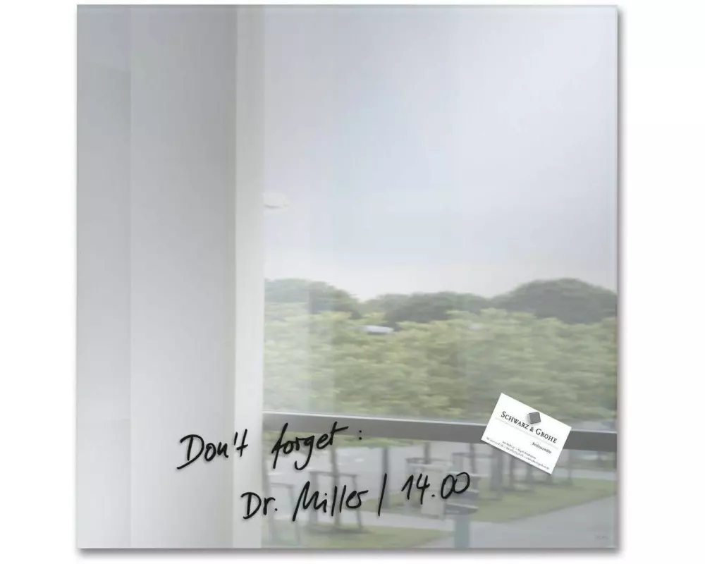 Sigel Magnethaftendes Glassboard artverum 48 cm x 48 cm, Silber