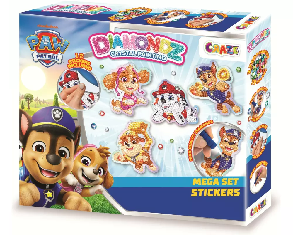 Craze CRAZE Diamondz Mega Set Stickers Paw Patrol Sticker