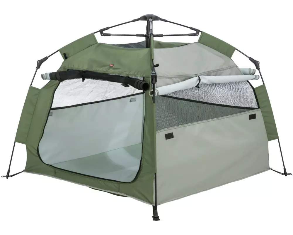 Trixie Pop-up Hundezelt 100 x 80 x 100 cm, olivgrün/beige