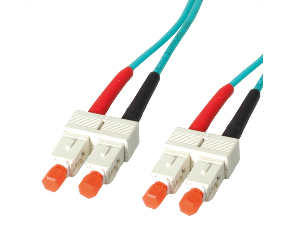 LEONI LWL-Kabel duplex 50/125µm OM3, Suhner SC/SC, 3 m
