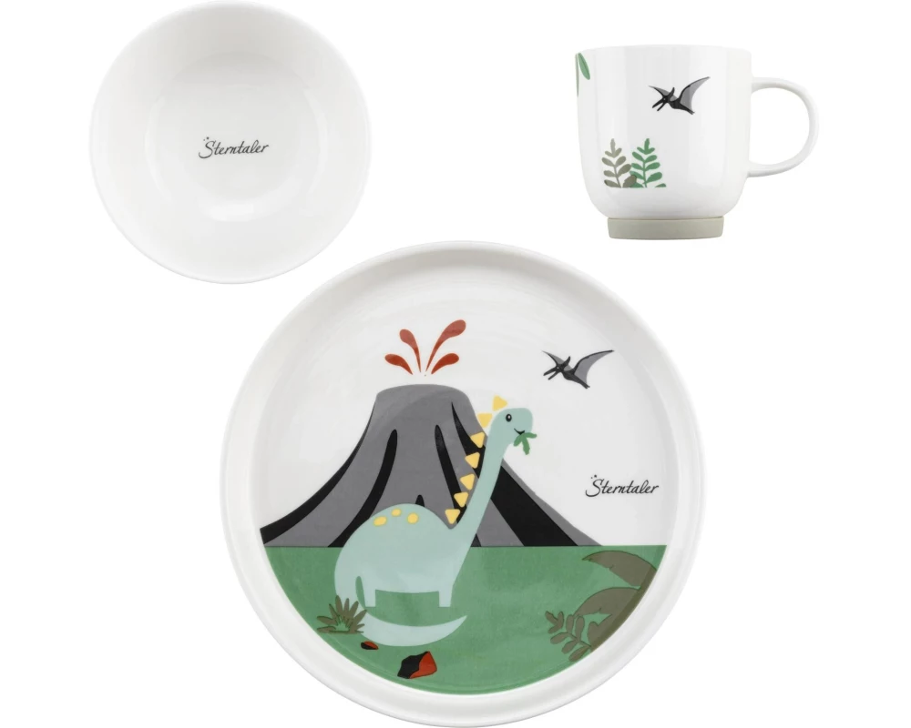 Sterntaler Kindergeschirrset Porzellan Dino Rexi