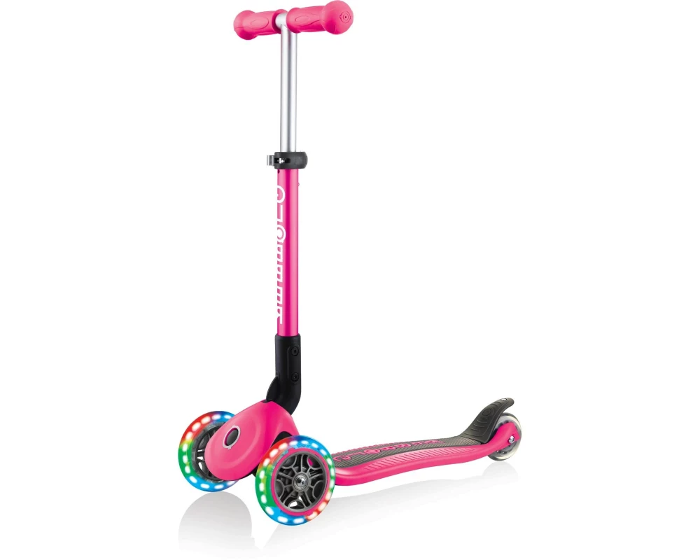 GLOBBER Scooter Junior Foldable Lights Mini Pink