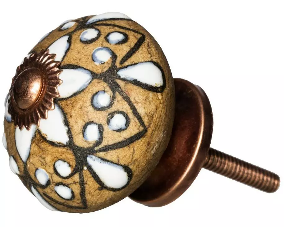 Tranquillo Möbelgriff handgemacht, Ø 4 cm, Mehrfarbig, Bronze