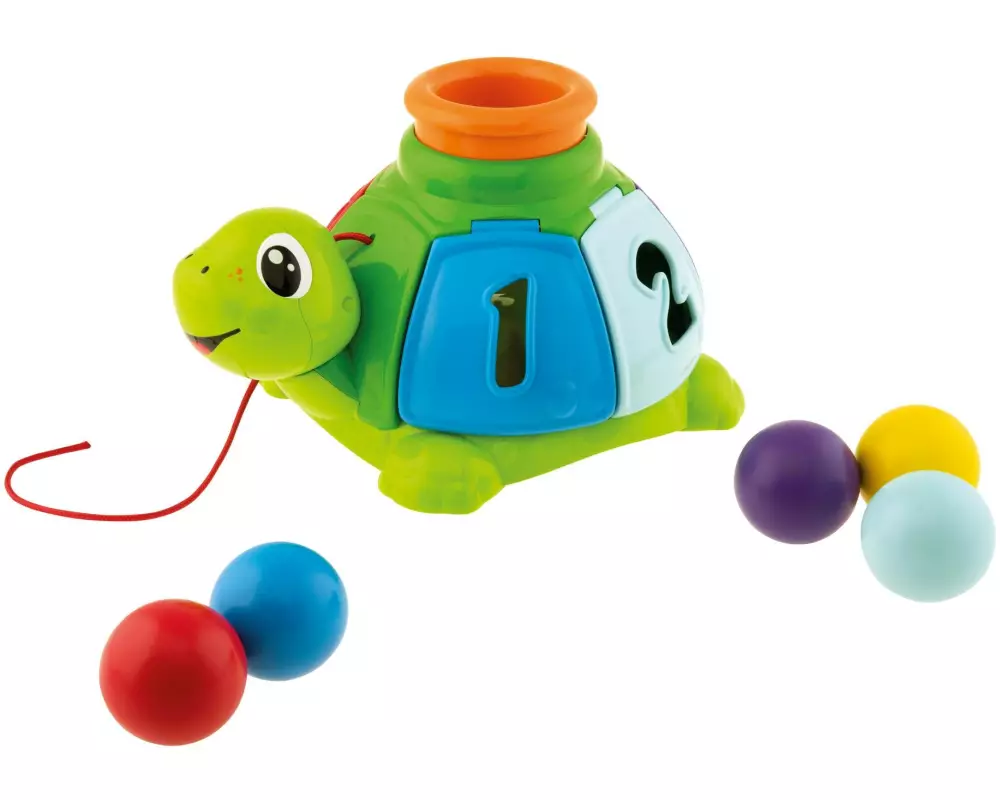 Chicco Nachziehspielzeug Sortier-Schildkröte zum Ziehen