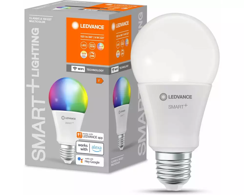 Ledvance Leuchtmittel Smart+ Classic, 14W, E27, RGBW, WiFi