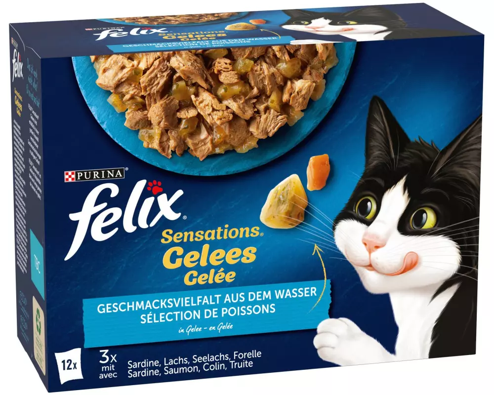 Felix Nassfutter Sensations Fisch, 12 x 85 g