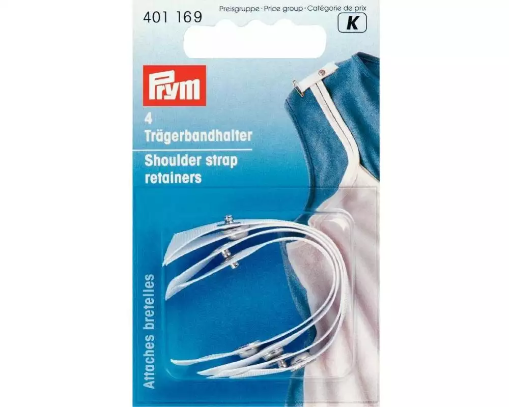 Prym Trägerbandhalter Weiss, 95 mm x 9 mm