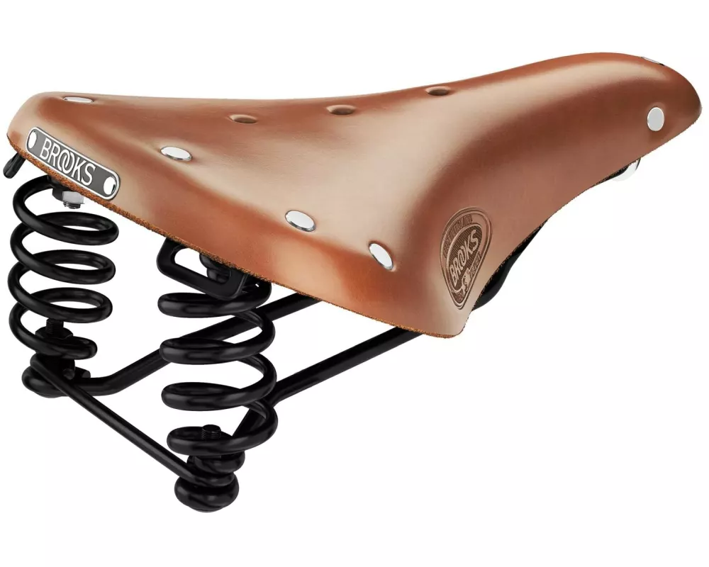 BROOKS Fahrradsattel Flyer Short, Honig