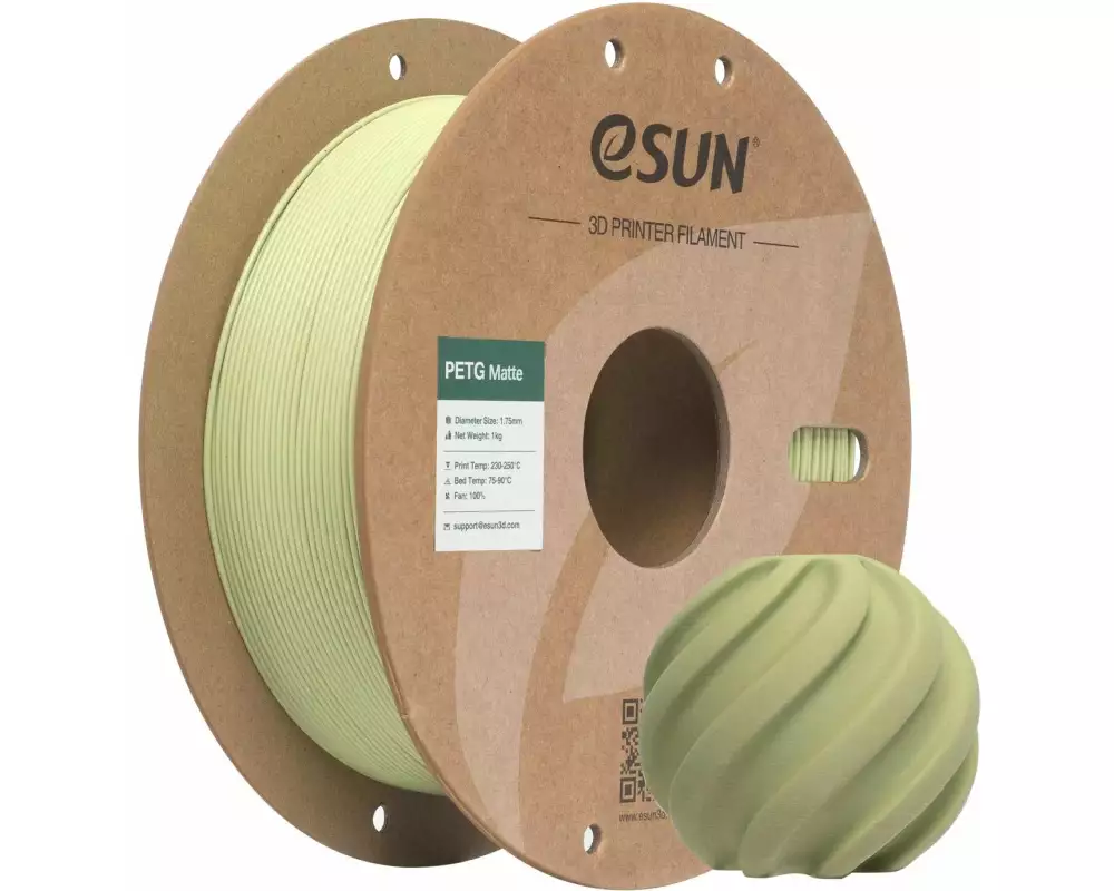 eSun Filament PETG-Matte Matchagrün 1.75 mm 1 kg