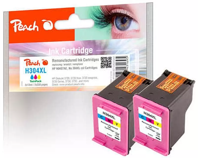 Peach Tinte HP Nr. 304XL (N9K07AE) 2x Color