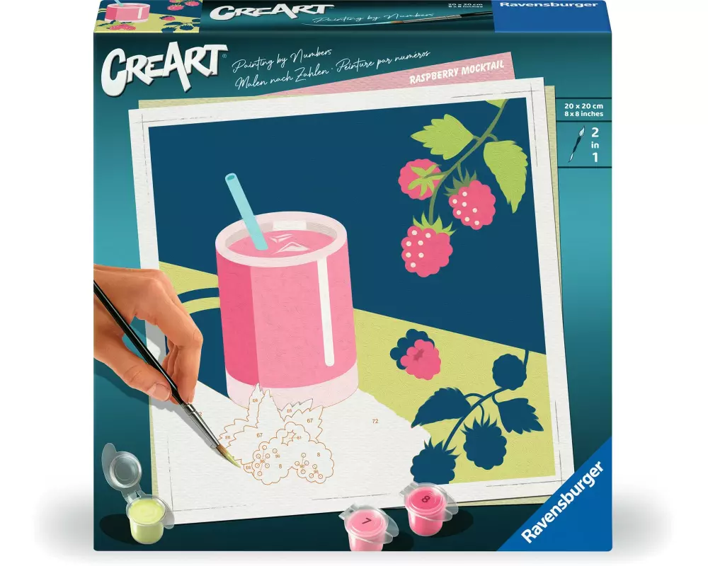 Ravensburger Malen nach Zahlen CreArt – Mocktail Himbeere