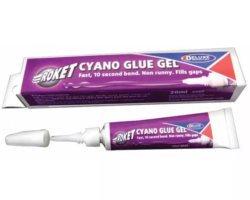 Deluxe Materials Sekundenkleber Roket Cyano Gel 20 ml, Transparent