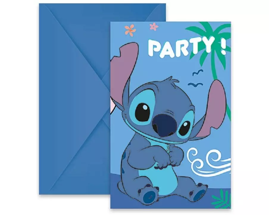 We fiesta Party Einladungskarte Stitch 9 x 14 cm, FSC, 6 Stück