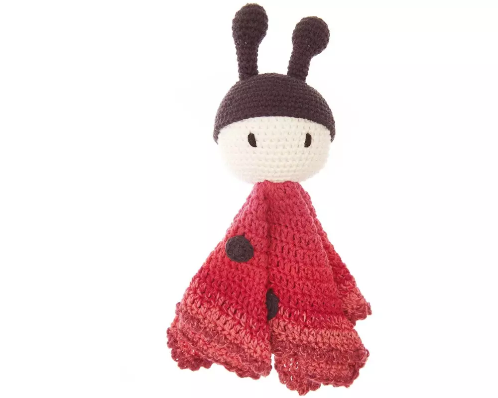 Rico Design Häkelset Baby Blankies Marienkäfer, 8-teilig