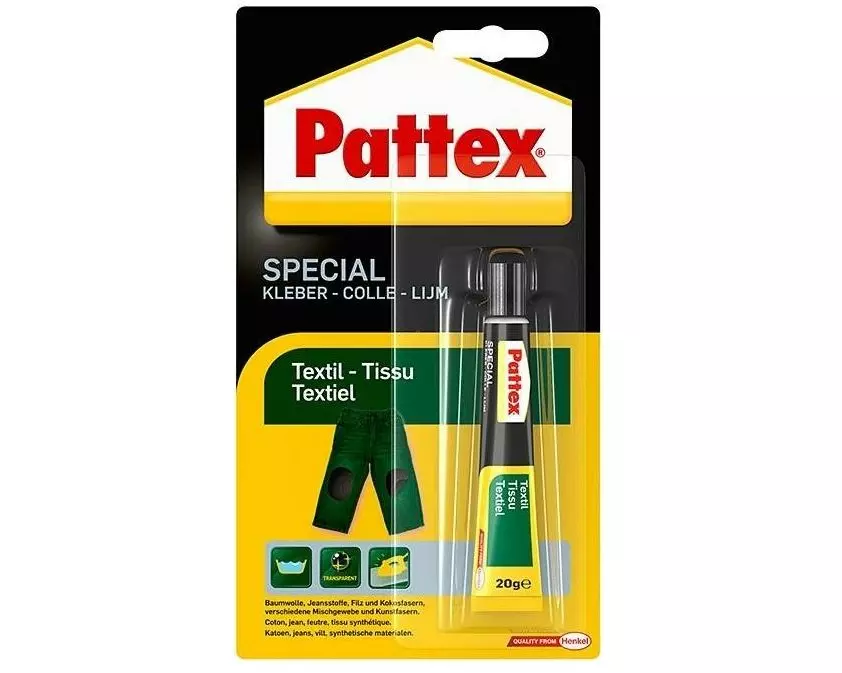 Pattex Spezialkleber Textil 20 g, Transparent