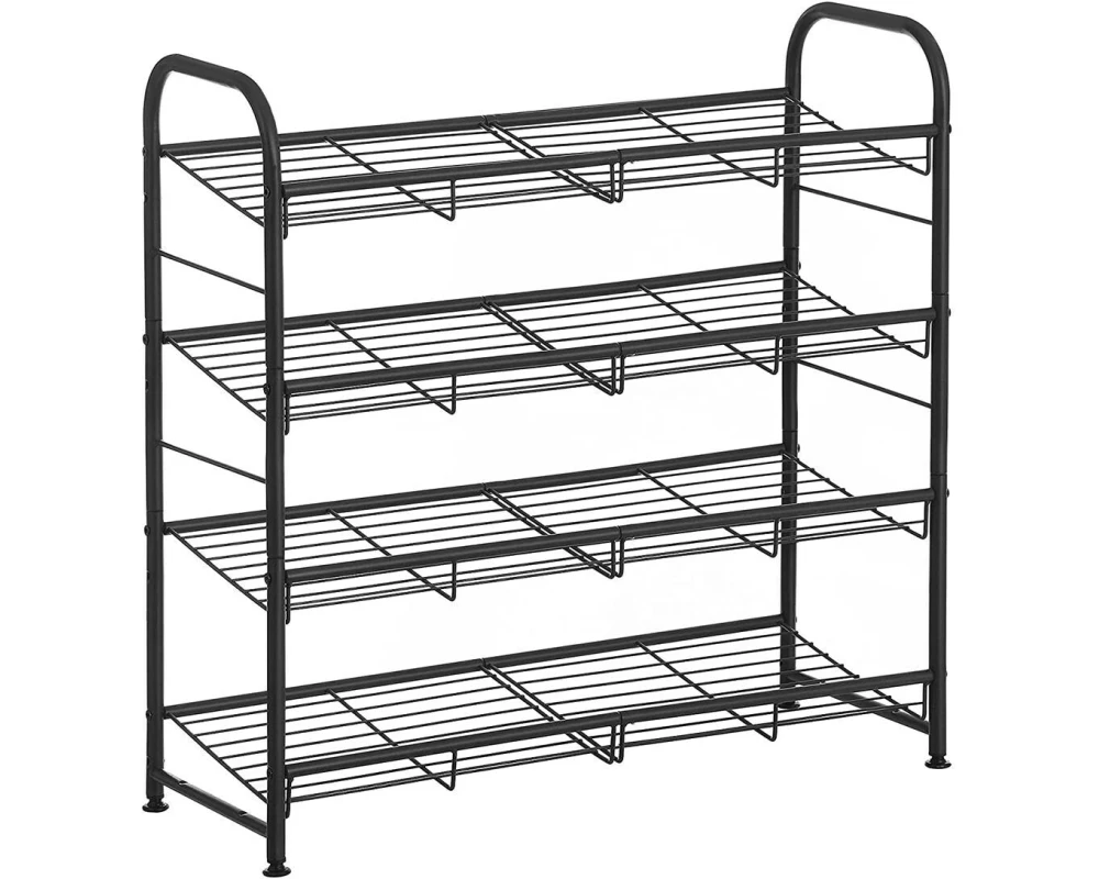 Songmics Schuhregal 68.5 x 65 cm, Schwarz