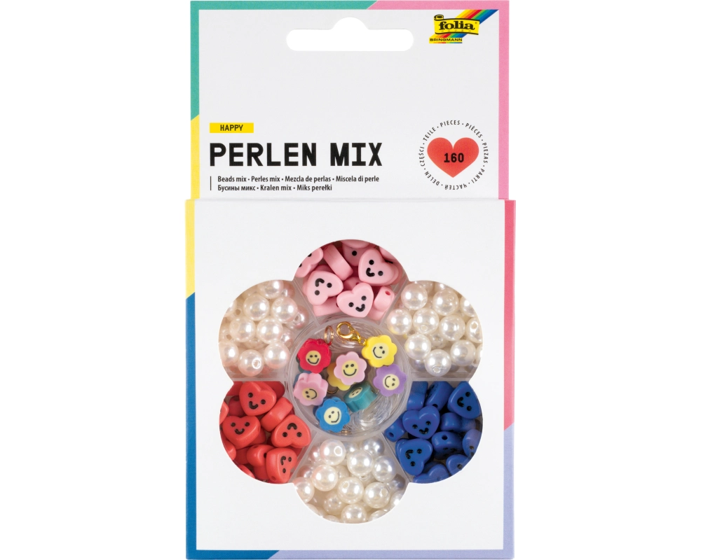 FOLIA Perlen Mix 32023 Happy 160 Teile
