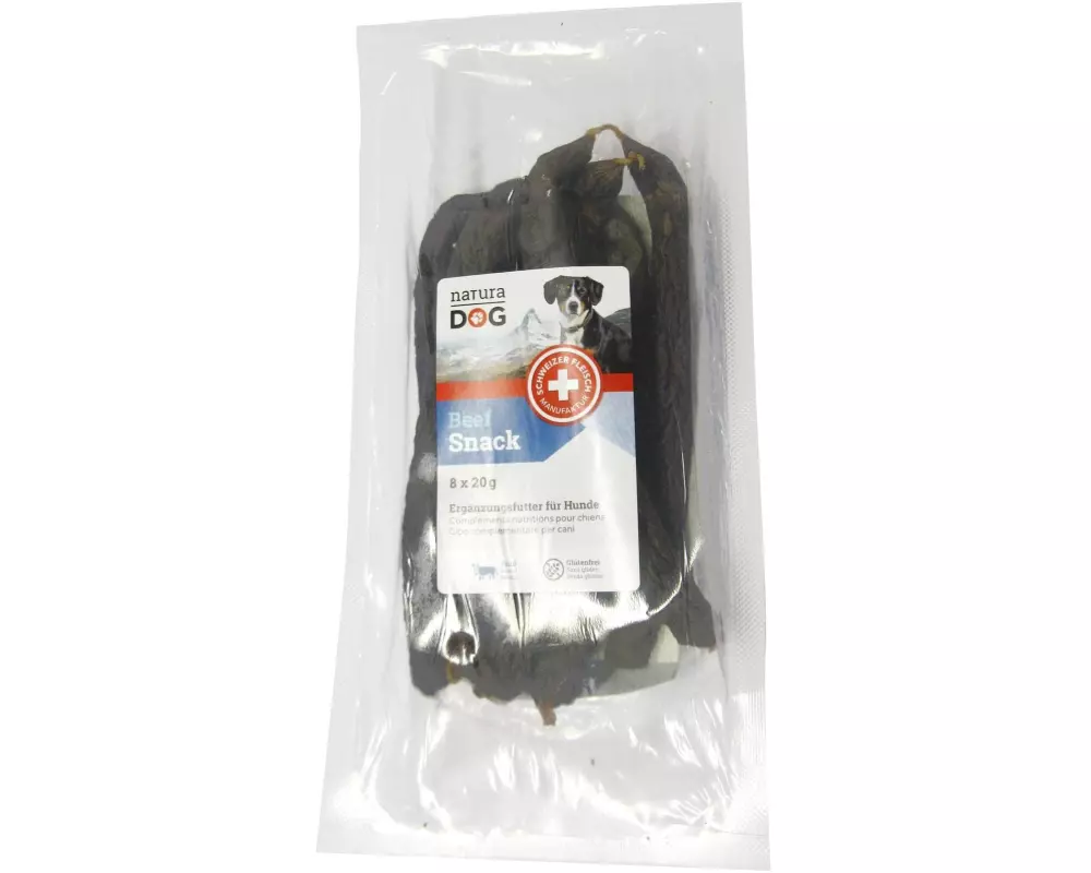 naturaDog Leckerli Beef Snack, 8 x 20g