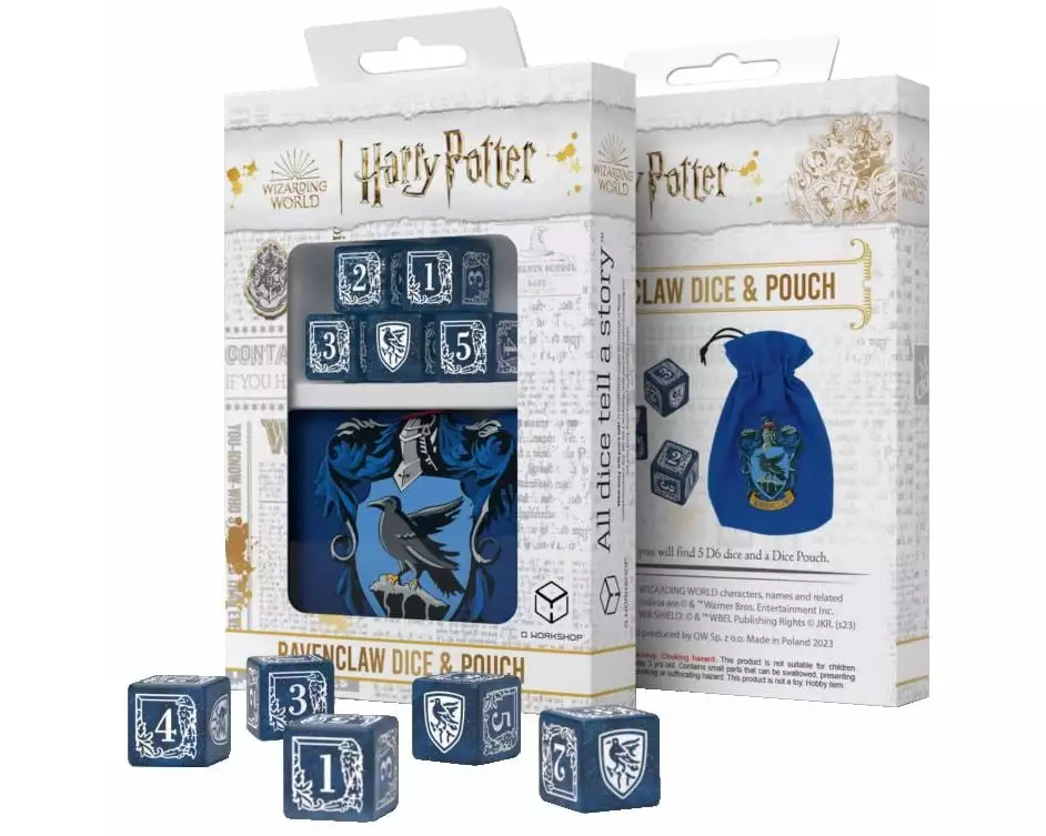 Q Workshop Würfelset Harry Potter: Ravenclaw Dice & Pouch