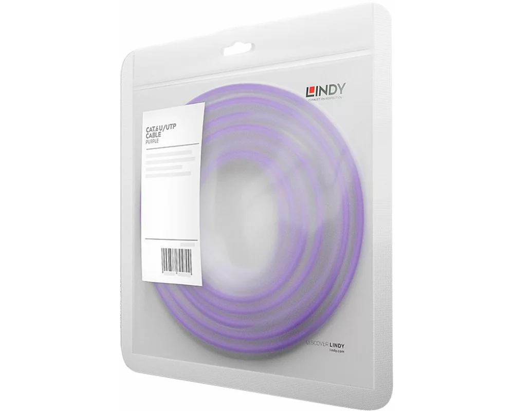 LINDY Cat.6 U/UTP Cable purple 15m