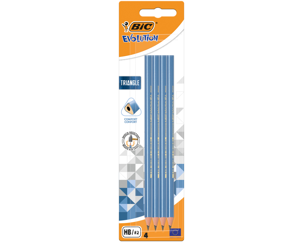 BIC Bleistift Evolution HB 964912 Triangel 4 Stück