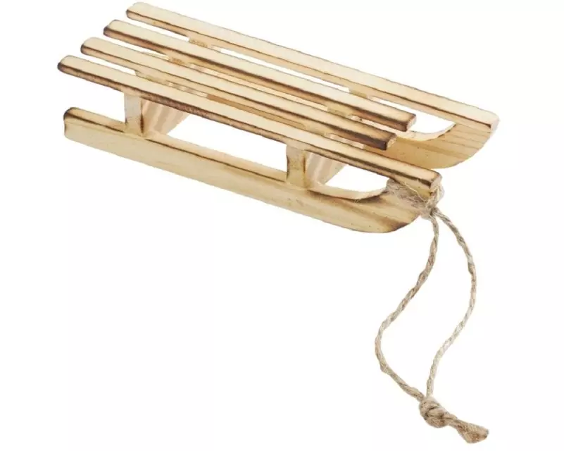 HobbyFun Mini-Utensilien Schlitten Hellbraun