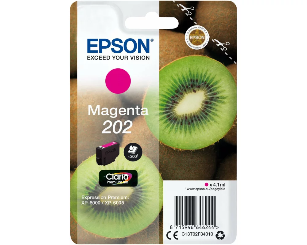Epson Singlepack Magenta 202 Kiwi Claria Premium Ink