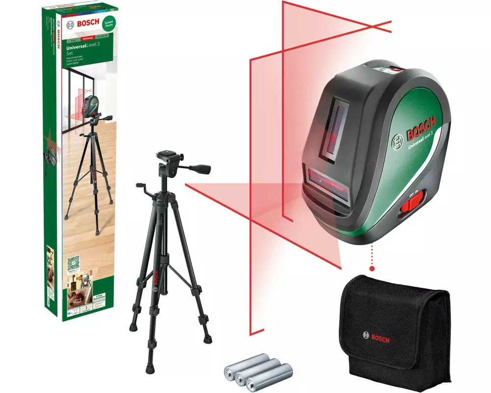 Bosch Kreuzlinien-Laser UniversalLevel 3 Set 10 m