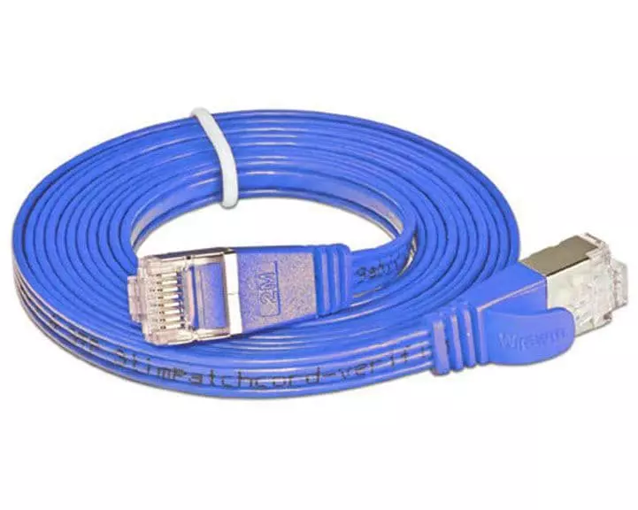 SLIM Slimpatchkabel RJ-45 - RJ-45, Cat 6, STP, 10 m, Blau