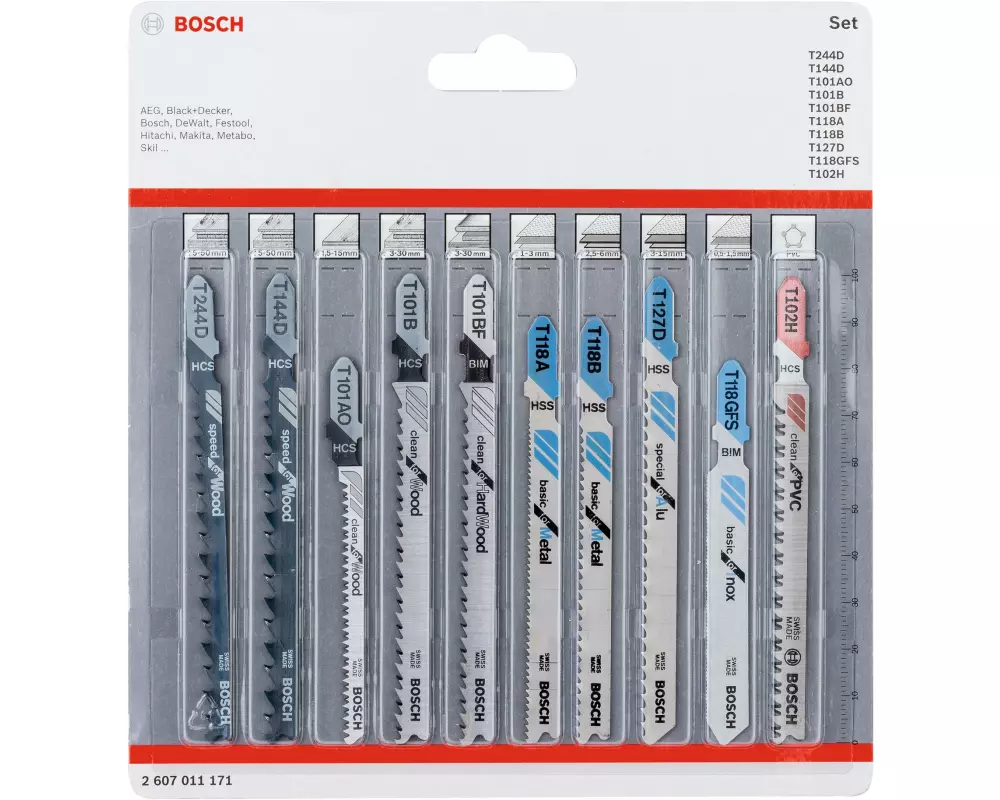Bosch Professional Stichsägeblätter-Set All in One, 10-teilig