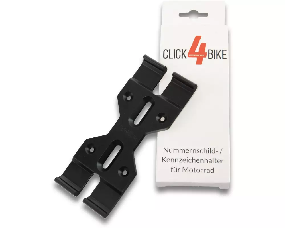 21CARS Kennzeichenhalter Klick Motorrad, Schwarz