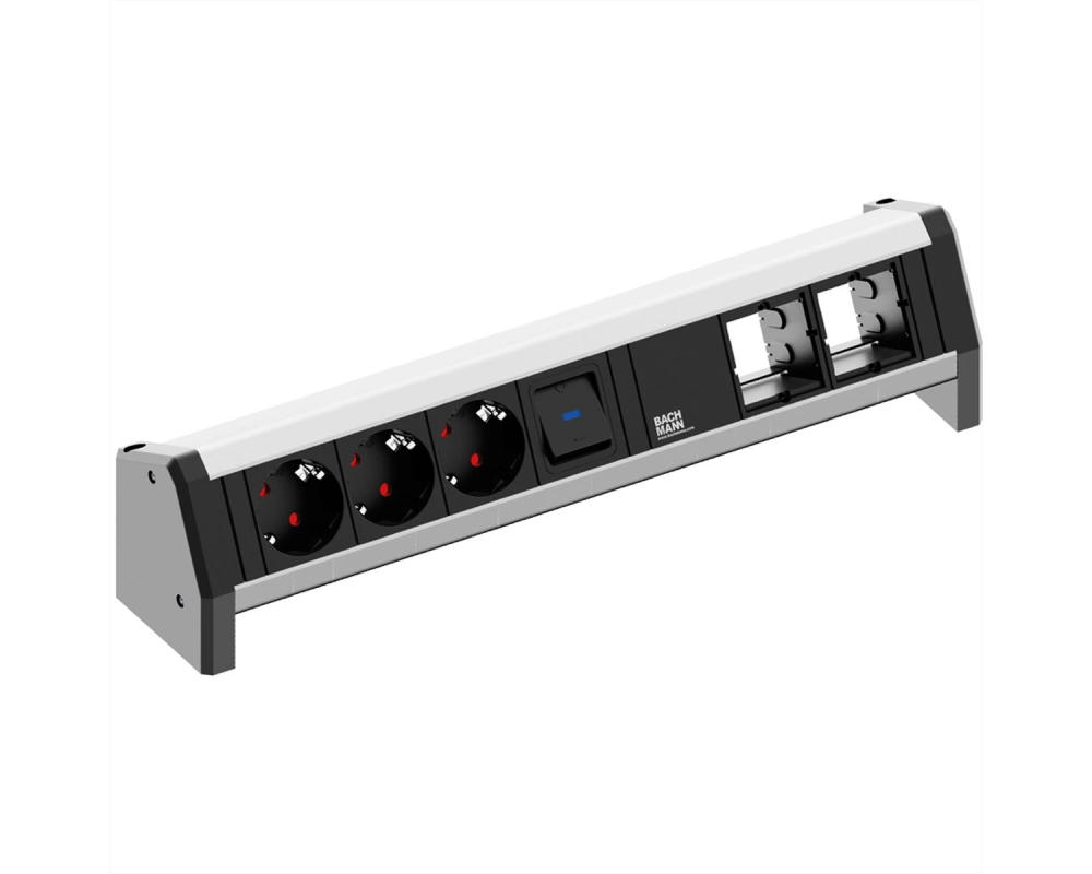 BACHMANN DESK 1x Schalter 3x Schutzkontakt 2x ABD GST18