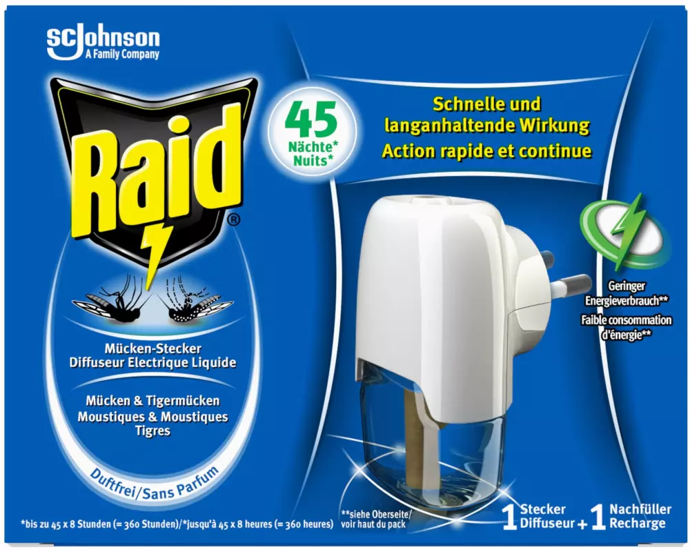 Raid Mückenstecker 45 Nächte Orginial, 27 ml