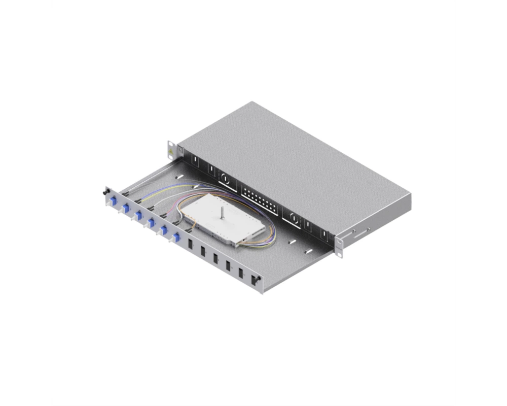 EasyLan LWL-Spleißbox Grade C 19-Zoll 1HE, 12 Ports, 6x LC-Duplex, OS2