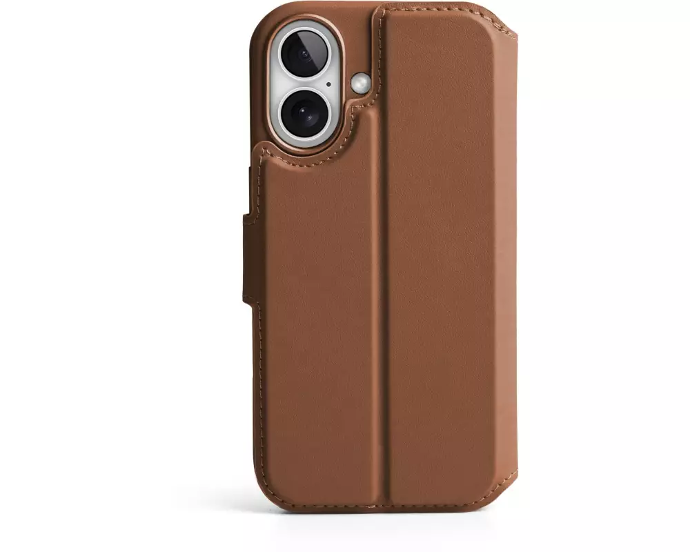 Vonmählen Book Cover Vegan Leather iPhone 17 Brown