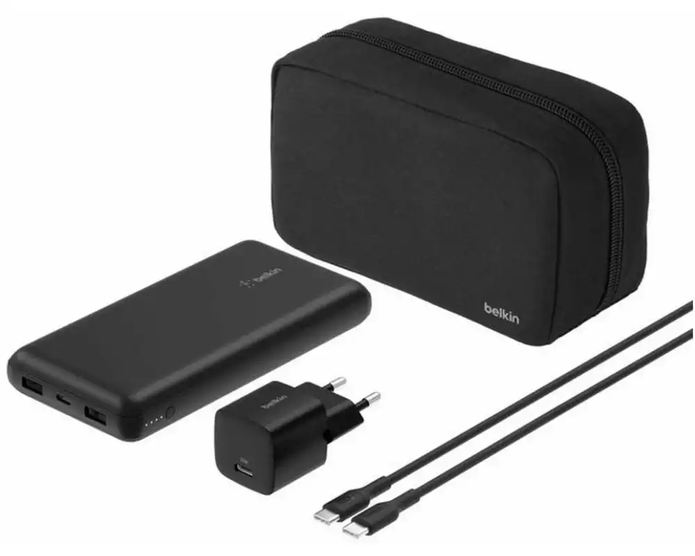Belkin Wireless Charger BoostCharge Powerbank Bundle Schwarz