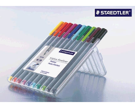 STAEDTLER Feinschr. triplus 334 0,3mm 334 SB10 10 Farben ass.