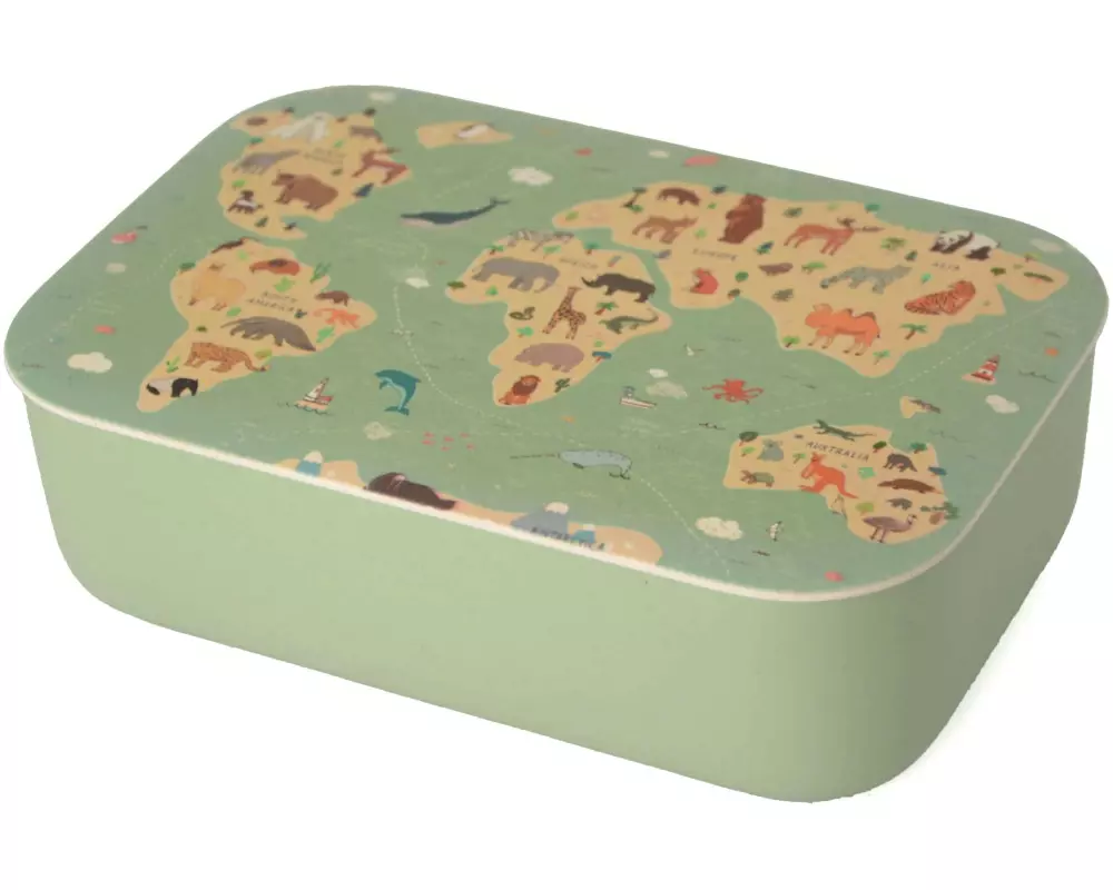 BioLoco Lunchbox Plant Oval Animal Map