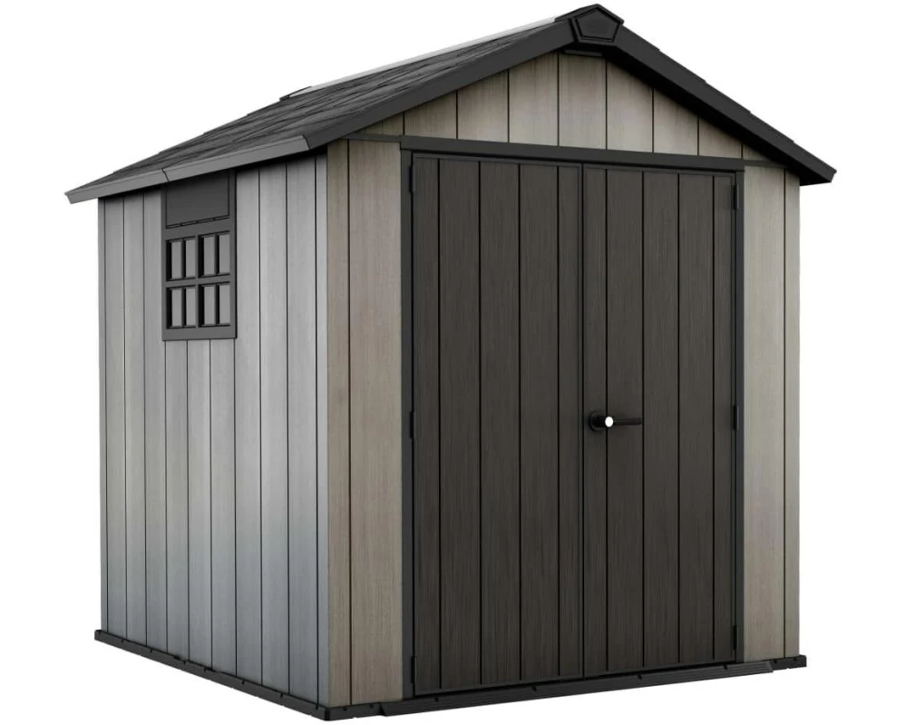 Keter Gartenhaus Oakland 757 Graubraun, Kunststoff