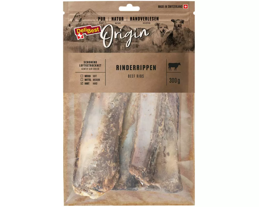 DeliBest Kausnack Origin Rinderippen 300 g, Schweizer Fleisch