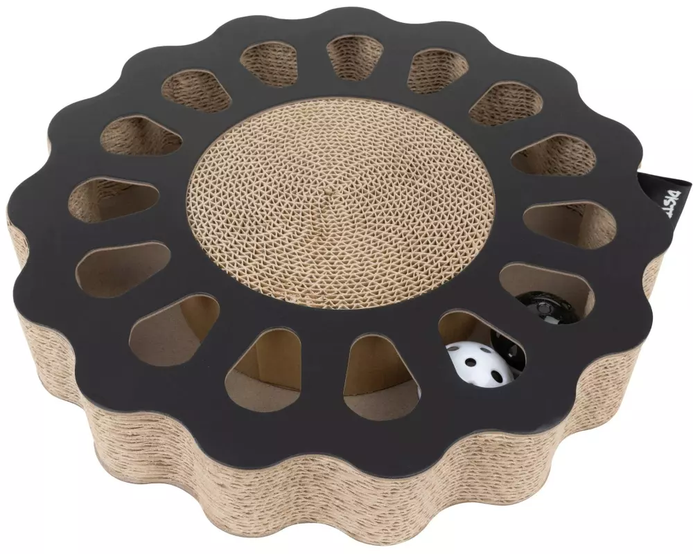 District 70 Katzen-Spielzeug Spielboard Sunny Black, 32 x 32 x 6 cm