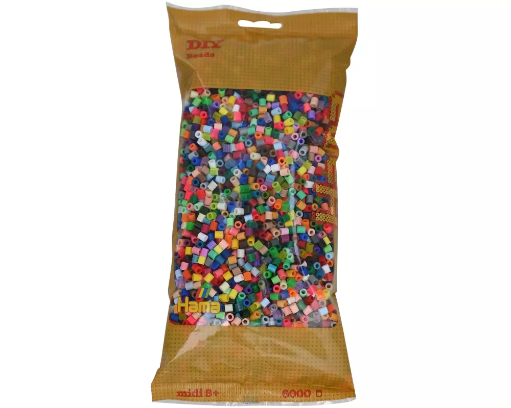Hama Bügelperlen Midi Mehrfarbig, 6000 Stück