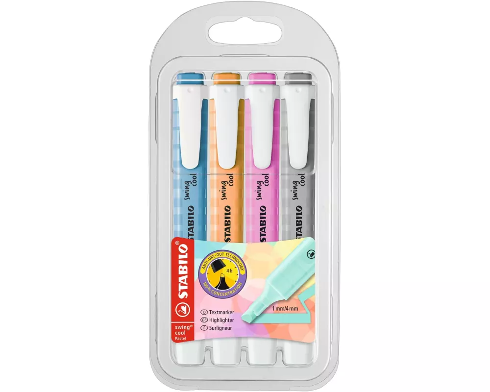 STABILO Swing cool 4er Etui 22 Pastell