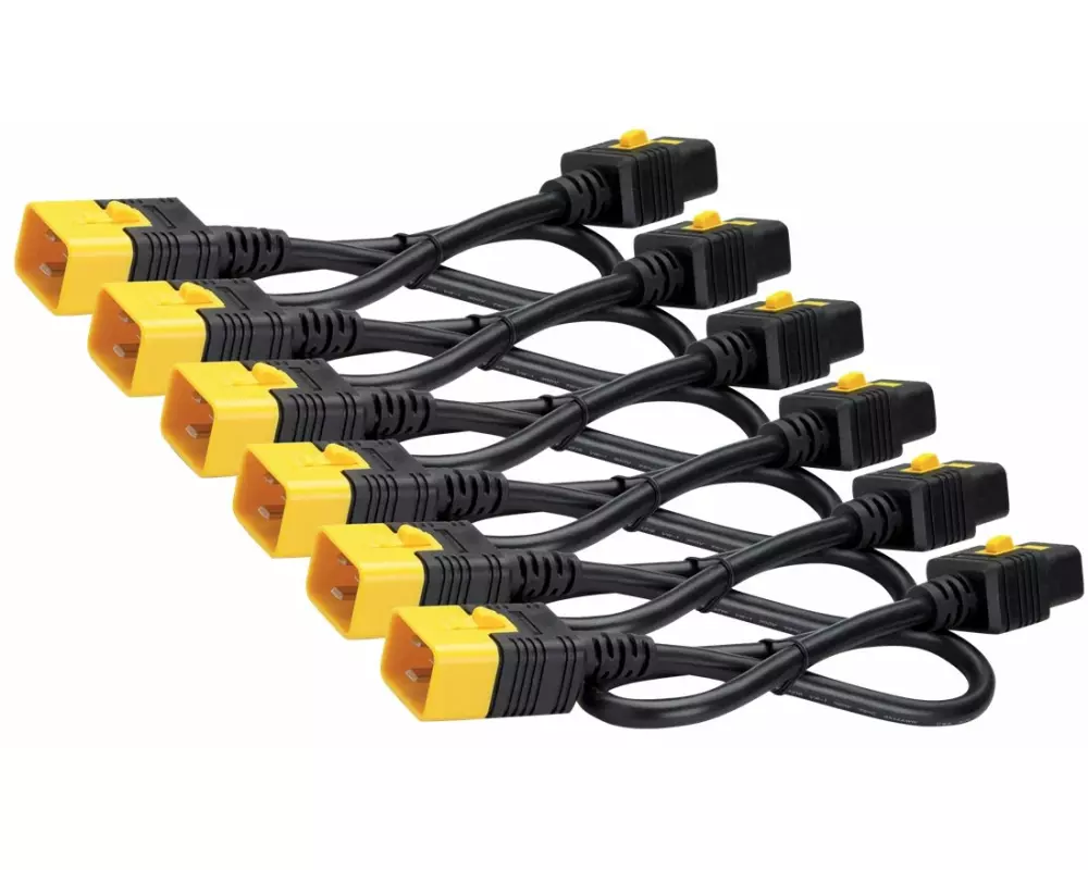 APC Power Cord Kit (6 ea), Locking C19 to C20 Cord Length (1.8 meter)